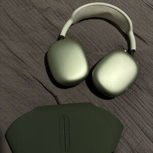 Green AirPods Max headphones
